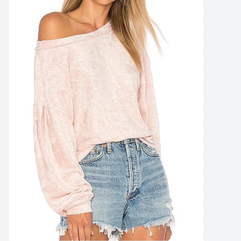 Beautiful BLUSH WE THE FREE MILAN LAYERING PULLOVER SWEATER SIZE LARGE